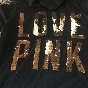Vs pink zip up hoodie